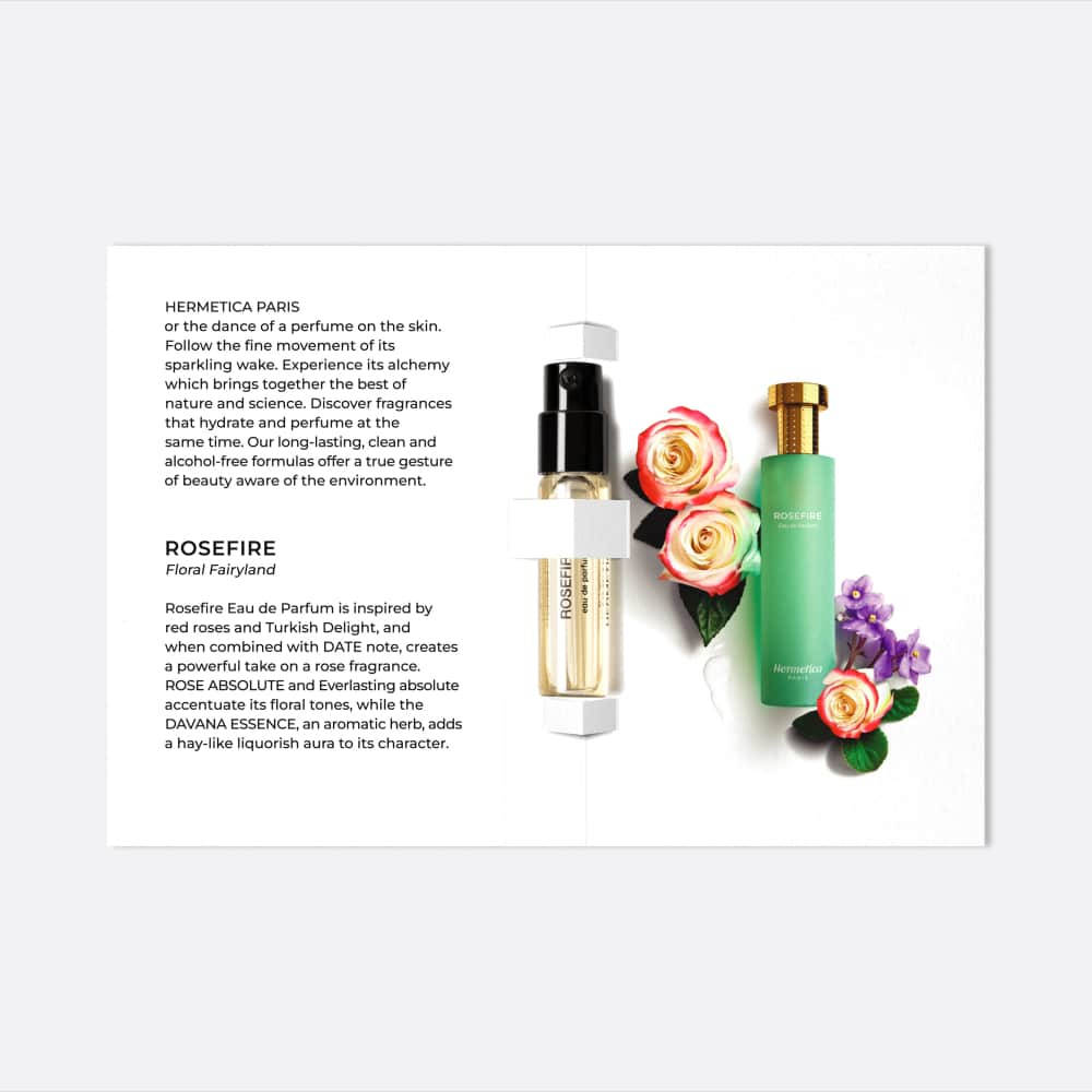 Hermetica Paris | Rosefire - Eau de Parfum Sample 1.5ml - Card